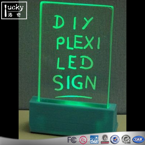 Acrylic Lighted Edge Lit LED Sign,Shop Display Advertising Light Sign